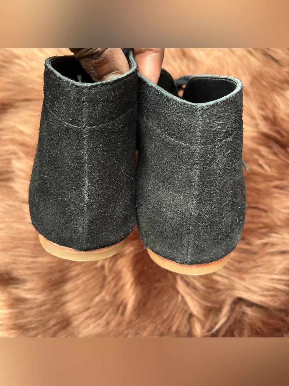 Loeffler Randall "Mamie" Black Suede Gold Studded Booties - Picture 12 of 14